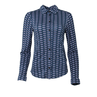 The Olive Geo Wave Print Shirt