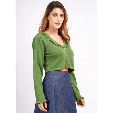 Frill Knit Cardigan