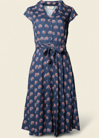 The Ava midi geo feather Dress