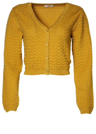 Fine-Knit Textured Cardigan