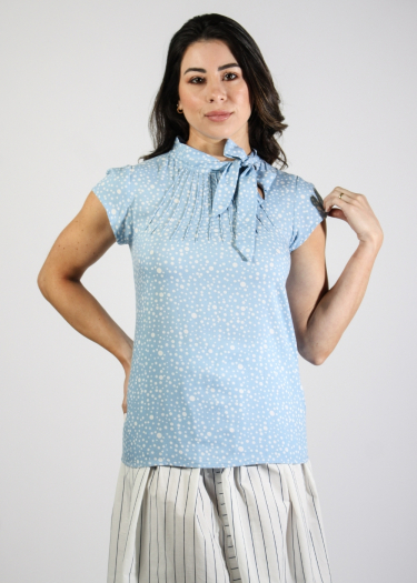 Anna abstract polka print top