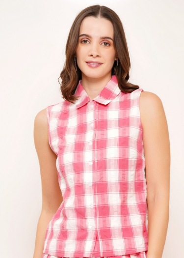 BCI cotton check seesucker Shirt