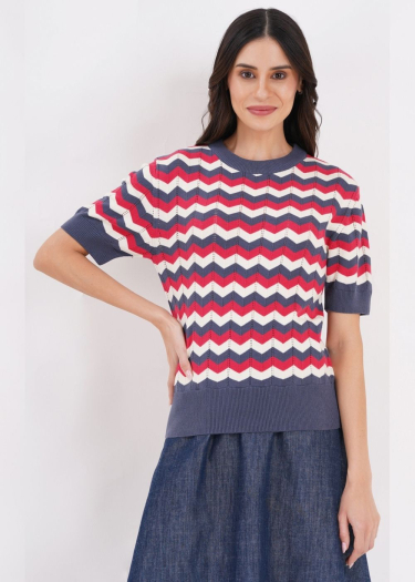 Chevron pattern knit