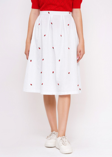 Dani embroidered pleated skirt