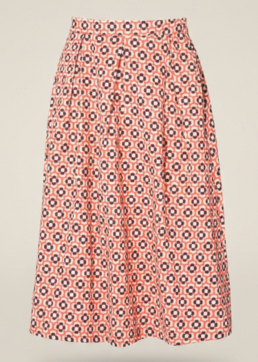 Dani geo floral print pleated skirt