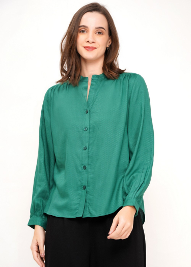 Dobby mandarin collar Shirt