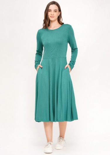 Long Sleeves Midi Dress