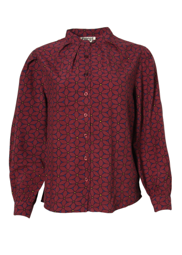 Mandarin Collar Printed Shirt