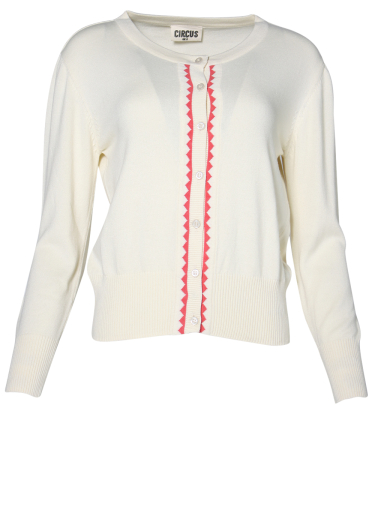 Organic Cotton Trim Cardigan