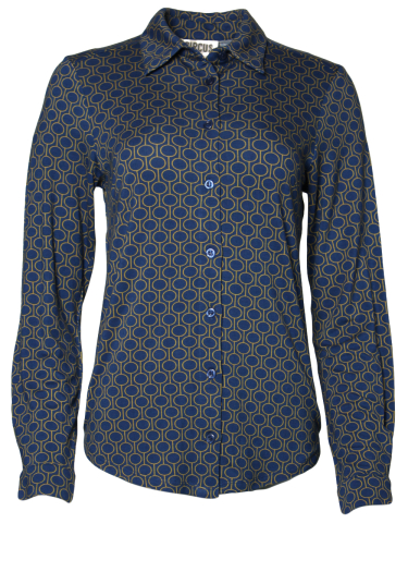 Retro Geometric Print Shirt