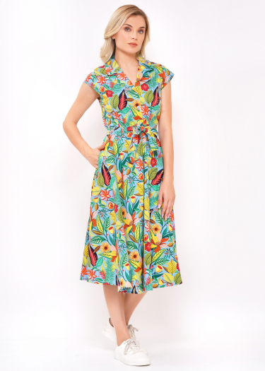 The Ava Midi floral Print Dress