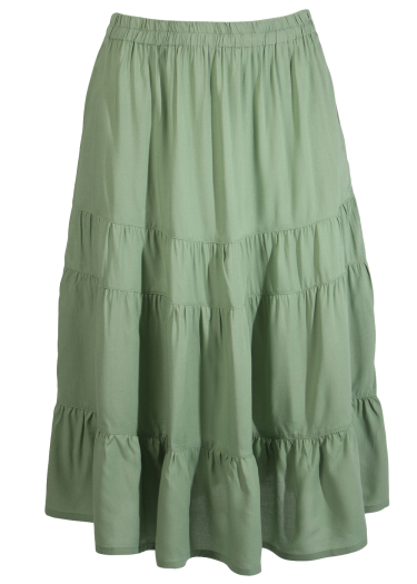 Tiered long skirt