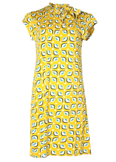 Twiggy geo pattern jersey dress