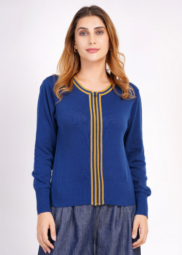 Zip-Through Stripe Cardigan
