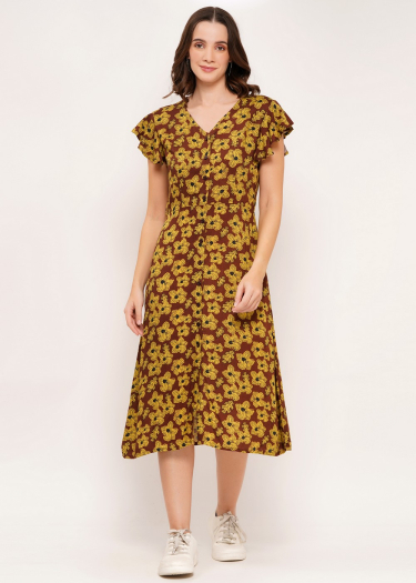 Sustainable Rayon Floral Sun Dress