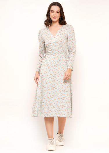 Sustainable Rayon Midi Wrap Dress