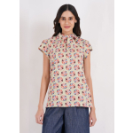 The Anna geo wave pattern blouse