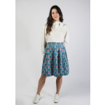 BCI Cotton Daisy Print Pleat Skirt