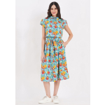 Full pleated skirt with belt