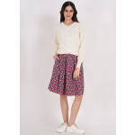 BCI Cotton Daisy Print Pleat Skirt