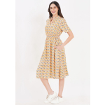 Open v neck shirt dress