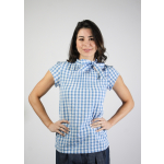 The Anna check pattern blouse