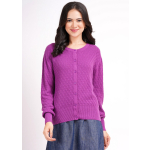 Fine-Knit pointelle Cardigan