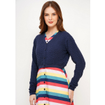 Fine-Knit Textured Cardigan
