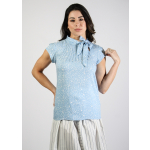 Anna abstract polka print top