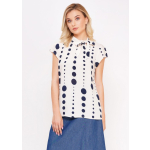 Anna abstract polka print top