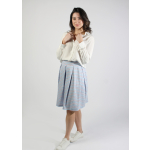 BCI Cotton Daisy Print Pleat Skirt