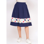 Dani border pleated skirt