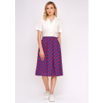 Dani flamingo print pleated skirt