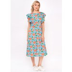 Floral flutter Sleeve Dress