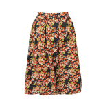 Floral print pleated skirt