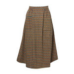 Front pocket geo print midi Skirt
