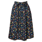 Full pleated skirt with belt