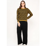 Geometric Pattern Knitted Jumper