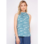 Hazel cloud pattern halter top
