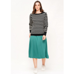 Long Sleeve Chevron Scalloped Knit