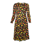 Long sleeve jersey print dress