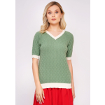 Maeve V-neck knit top