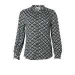 Mandarin Collar Printed Shirt