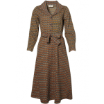 Midi geo print shirt dress
