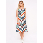 Neopolitan V-neck stripe dress