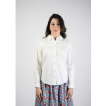 Olive blouse in cotton poplin