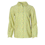 Pleated Triangle Print Blouse