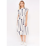 Polka Flutter Sleeve Dress