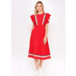 Sasha embroidered Flutter Sleeve Dr