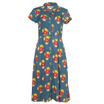 Shirt dress with polka and floral